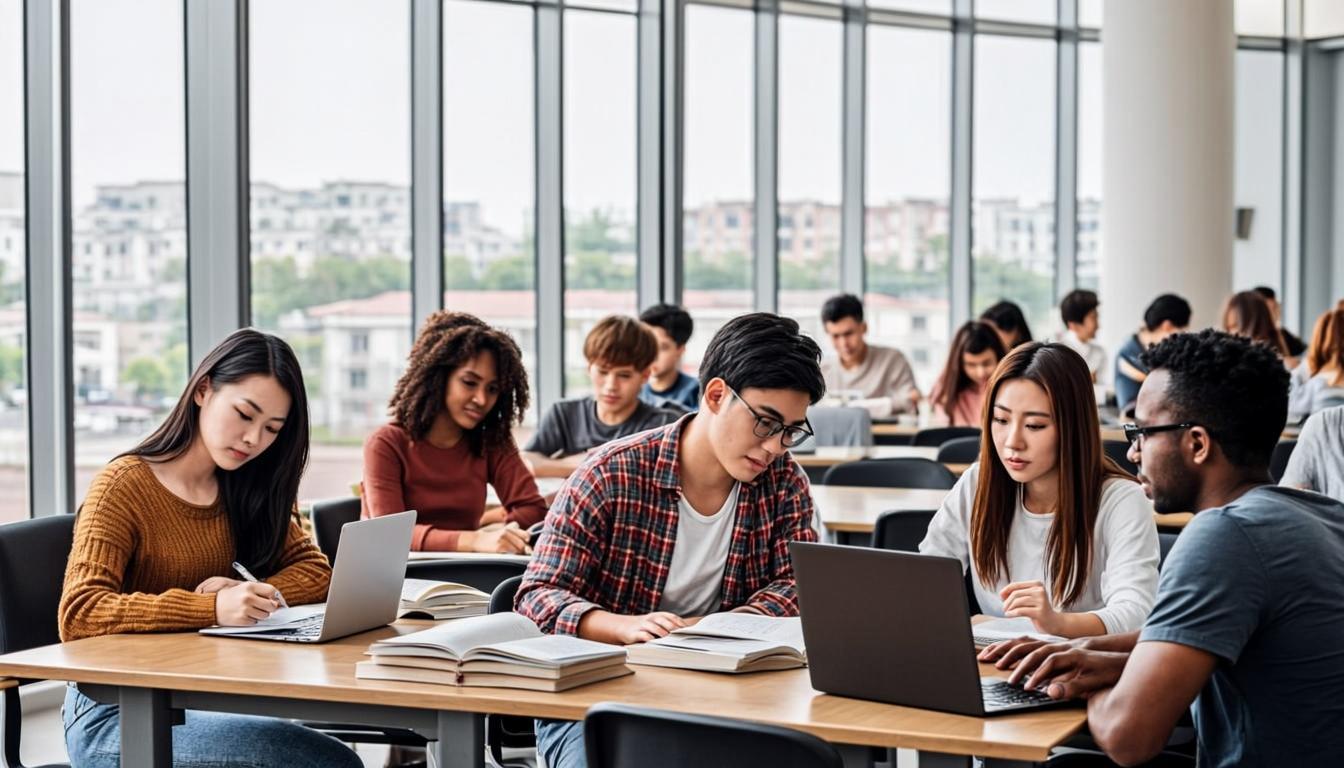 Contemporary educational facility promoting learning and student management systems
